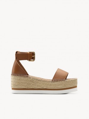 Chloe Glyn Espadrilles Sandalen Bruin | CHE-SR14806