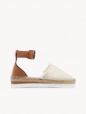 Chloe Glyn Espadrilles Sandalen Wit | CHE-SR14820