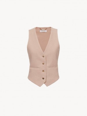 Chloe Klassieke Vest Jassen Roze | CHE-SR13805