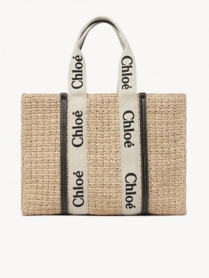 Chloe Large Woody Tote Baskets Bruin | CHE-SR13649